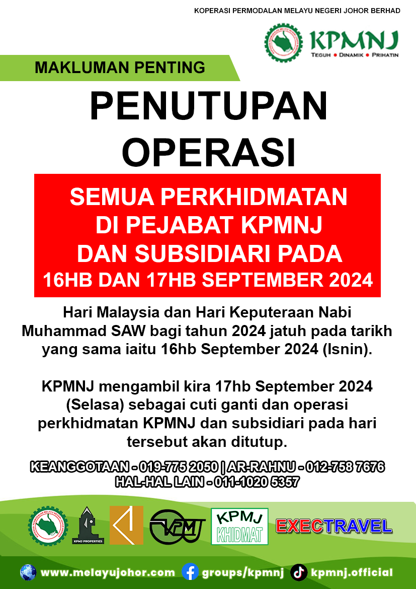 PENUTUPAN CUTI BERTINDIH SEP2024