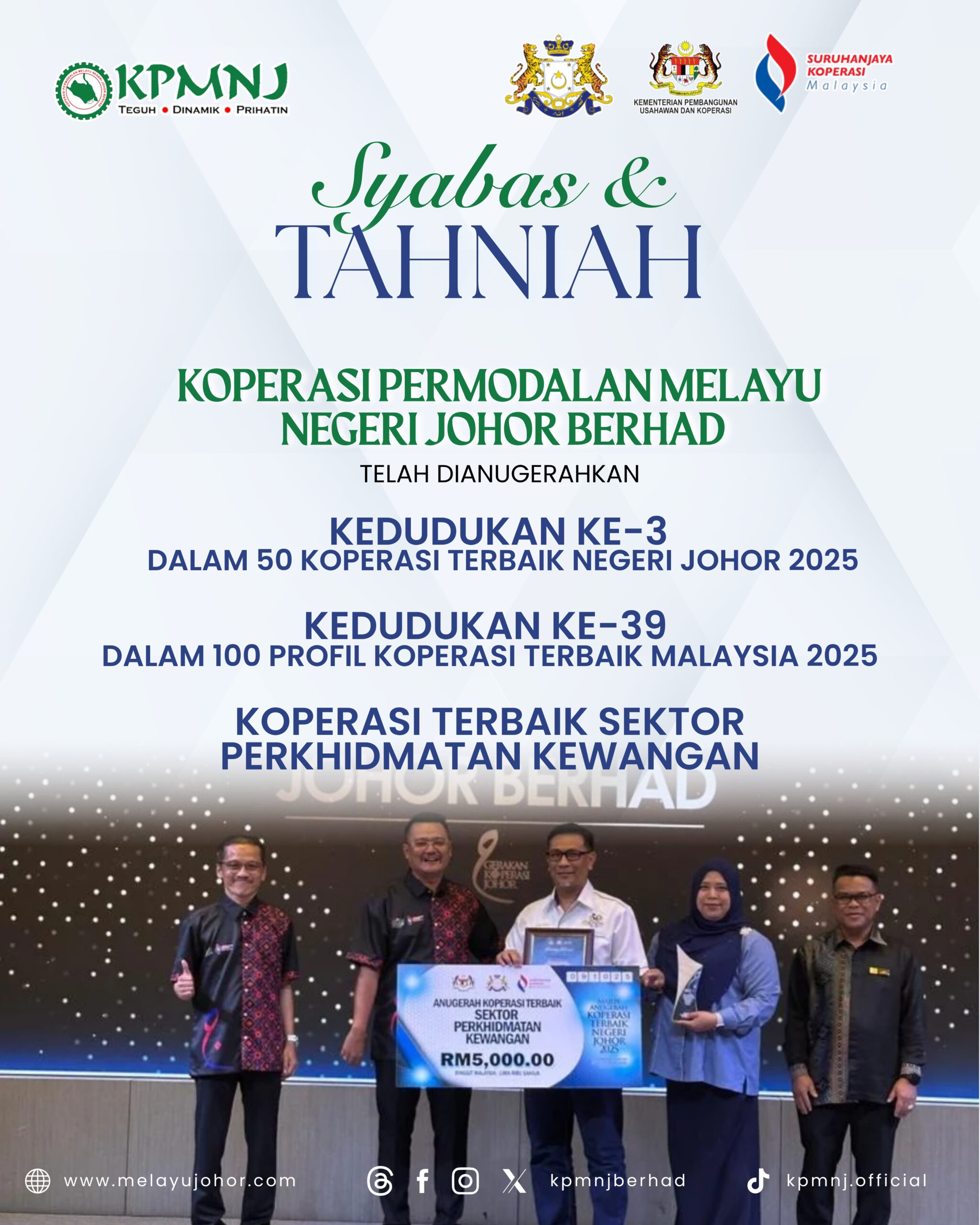 NO. 3 KOPERASI TERBAIK NEGERI JOHOR 2025