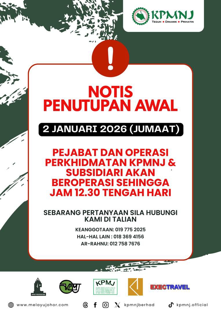 NOTIS PENUTUPAN AWAL