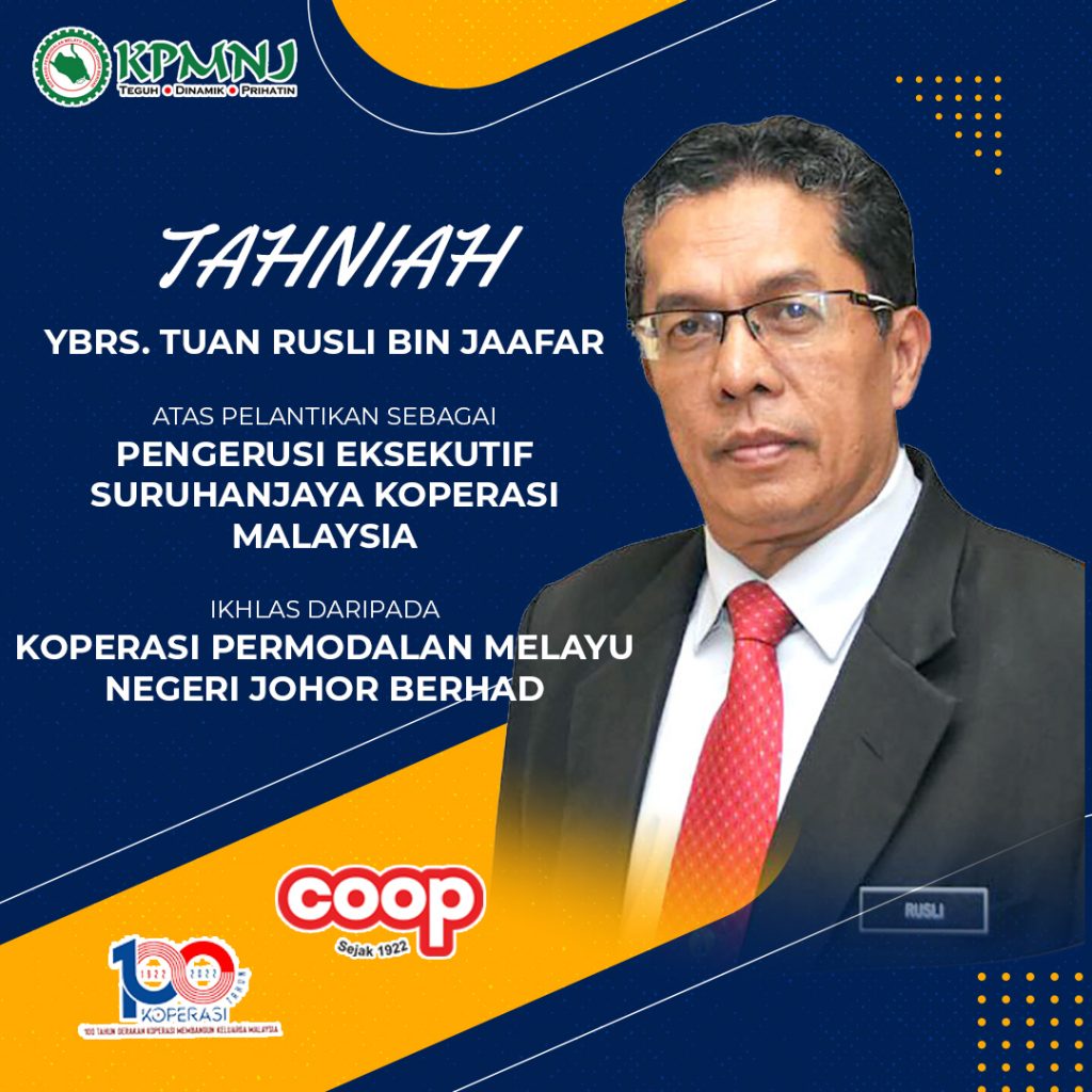 Tahniah YBrs. Tuan Rusli Bin Jaafar