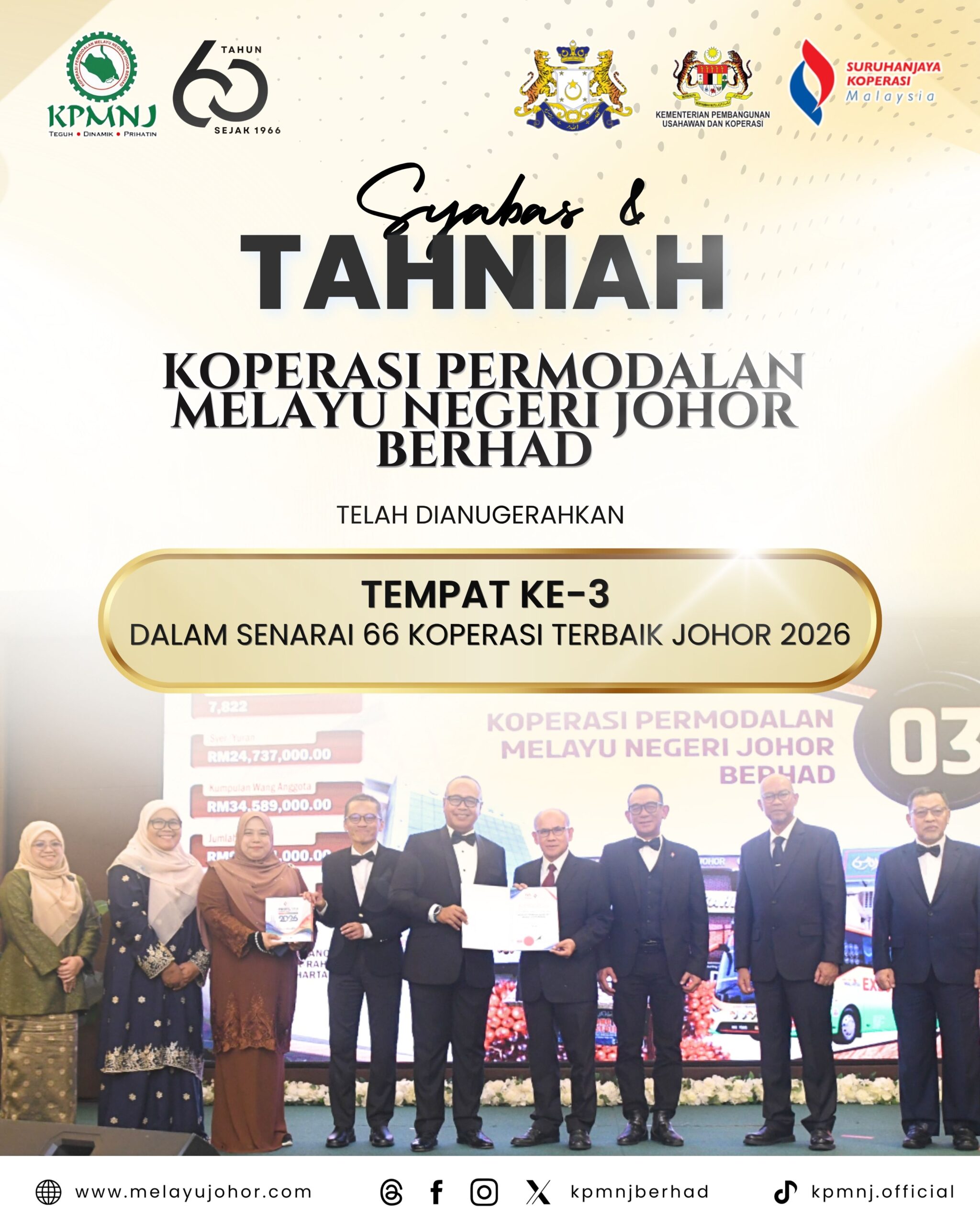 Tempat Ke-3 Koperasi Terbaik Negeri Johor 2026